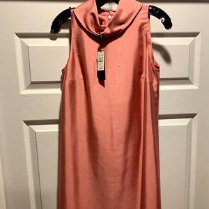 NWT Talbots 100% Silk Cowl Neck Shift Dress